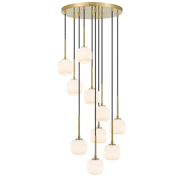 Telbix Bobo G9 10 Light Pendant Antique Gold | The Blue Space