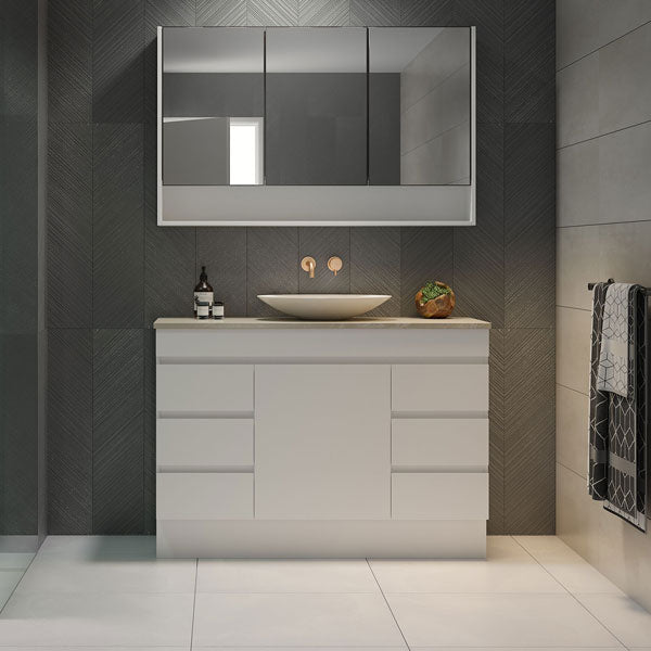 Timberline Bargo Freestanding Vanity with Silksurface Top & Basin - The Blue Space