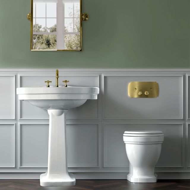 Turner Hastings Claremont Wall Faced Toilet with Geberit Sigma In-Wall Cistern Lifestyle 1 - The Blue Space