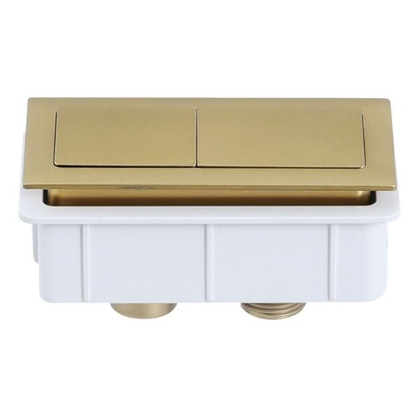 Turner Hastings Rectangle Brushed Brass Flush Button Details