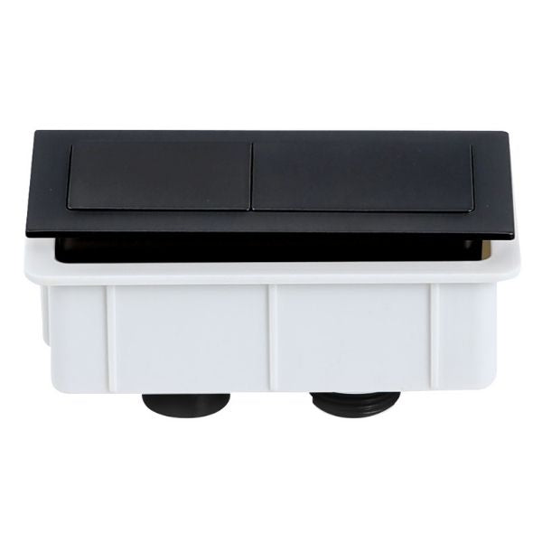 Turner Hastings Rectangle Matte Black Flush Button Details