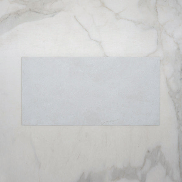 White Tilly Tundra Stone Look Tile Tech Grip 600 x 1200 x 10mm Porcelain