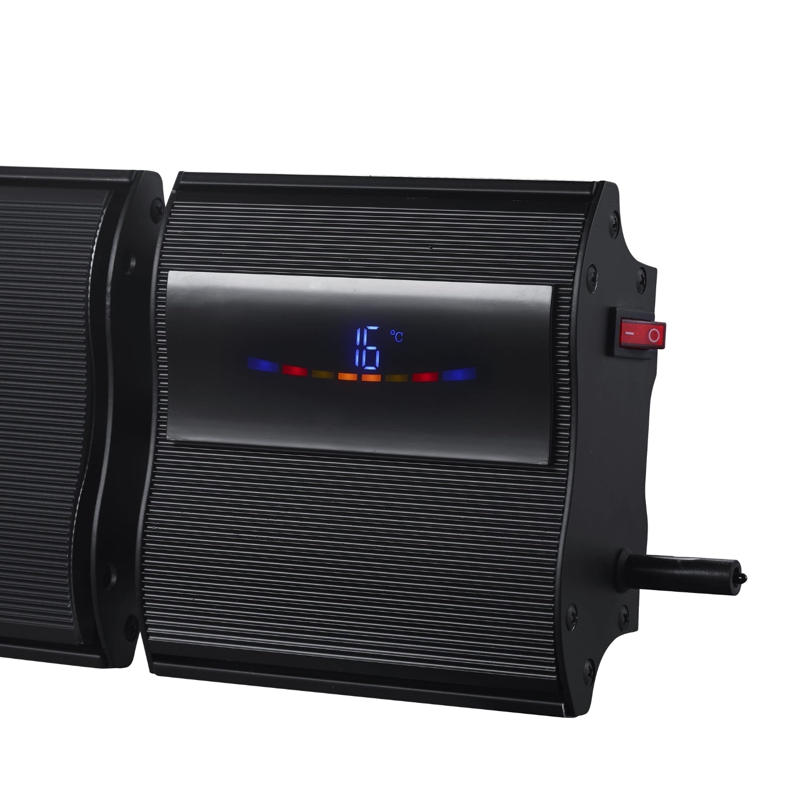 Close Thermogroup Lotus 1200W Wall Mounted Outdoor Heater with Remote & Wi-Fi 940x150x215mm - Black LO1200WB - The Blue Space
