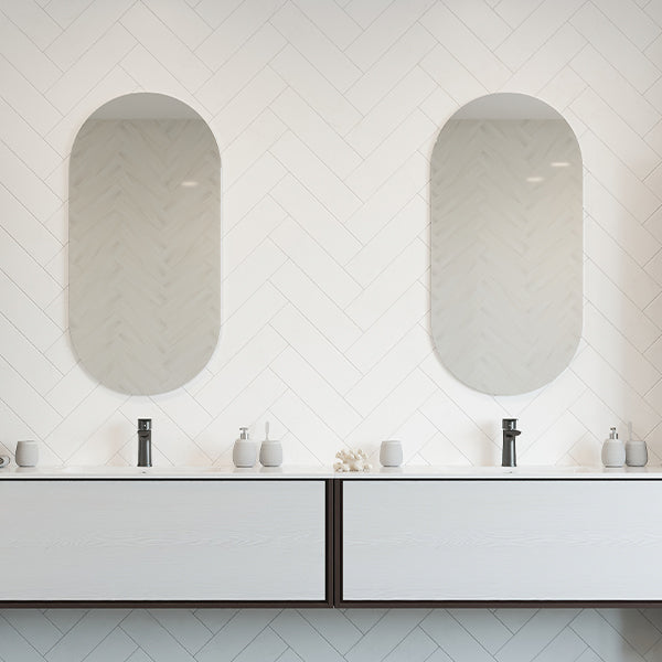 Thermogroup Pill Polished Edge Mirror Lifestyle Image - The Blue Space