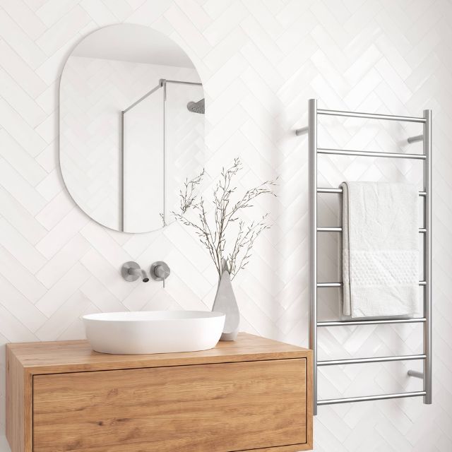 Lifestyle Thermogroup Pill Shape Polished Edge Mirror with Hangers 500x700mm DP5070HN - The Blue Space