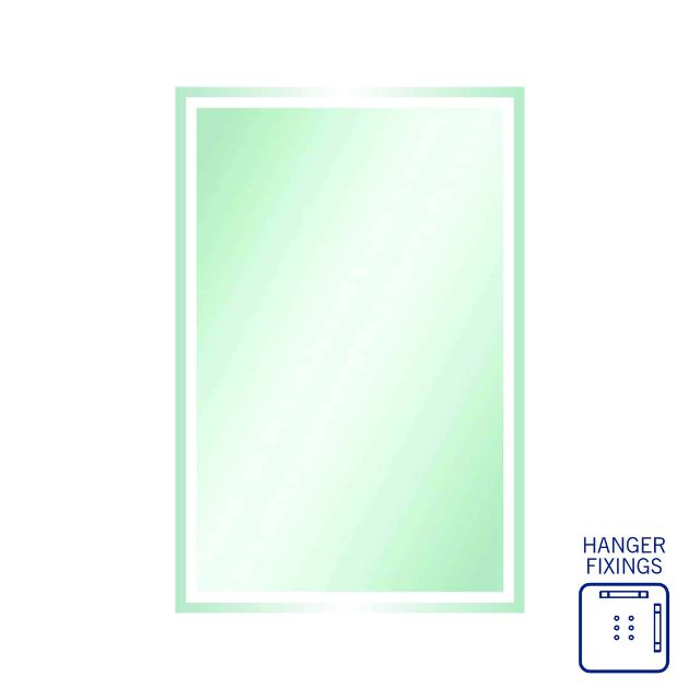 Thermogroup Rectangle Mirror with Sandblasted Border 1200x800mm SS1280HN - The Blue Space