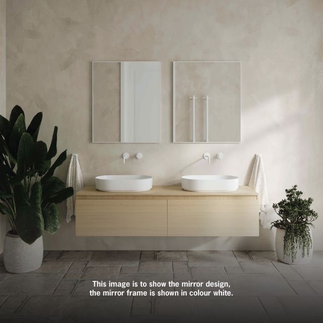 Thermogroup Rectangular Black Framed Mirror