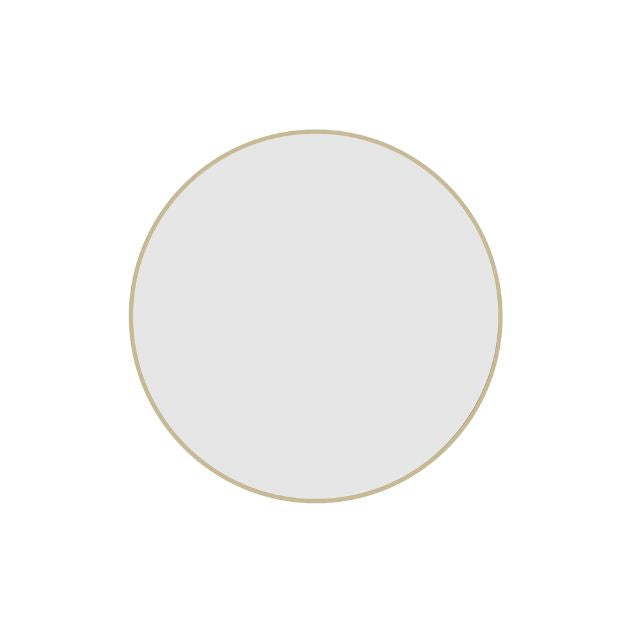 Front Thermogroup Round Gold Framed Mirror 600mm GR6060G - The Blue Space