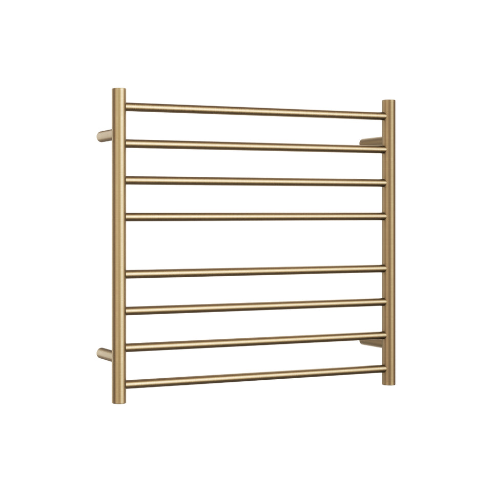 Thermogroup Thermorail Straight/Round 750x700mm 8 Bars - Brushed Brass