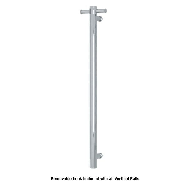 Thermogroup Thermorail Straight/Round Non-Heated Vertical Bar 900x142x100mm With Optional Hook UVS900H - The Blue Space