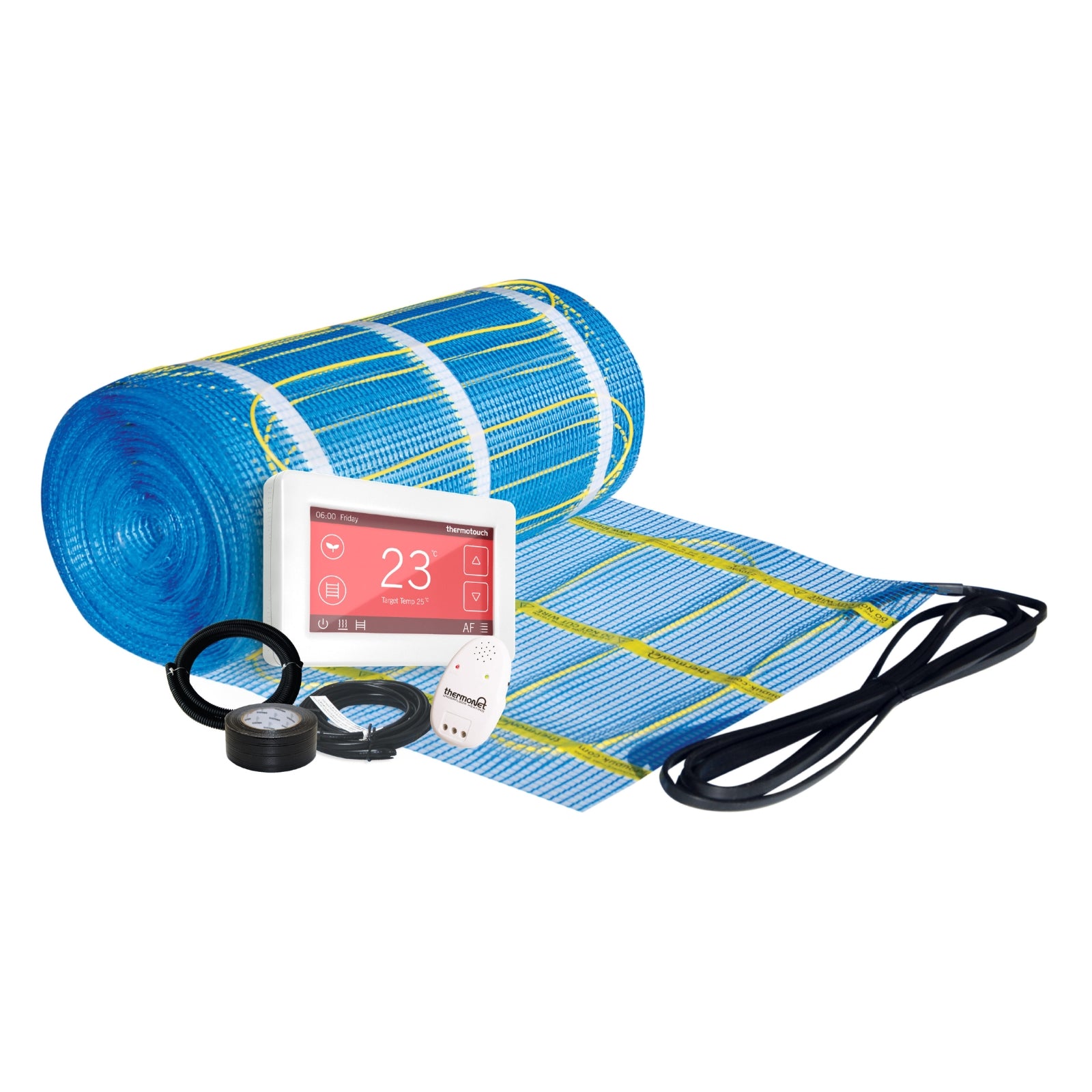 White Angle Thermogroup Underfloor Heating 200W/m² Dual Controller Kit - The Blue Space