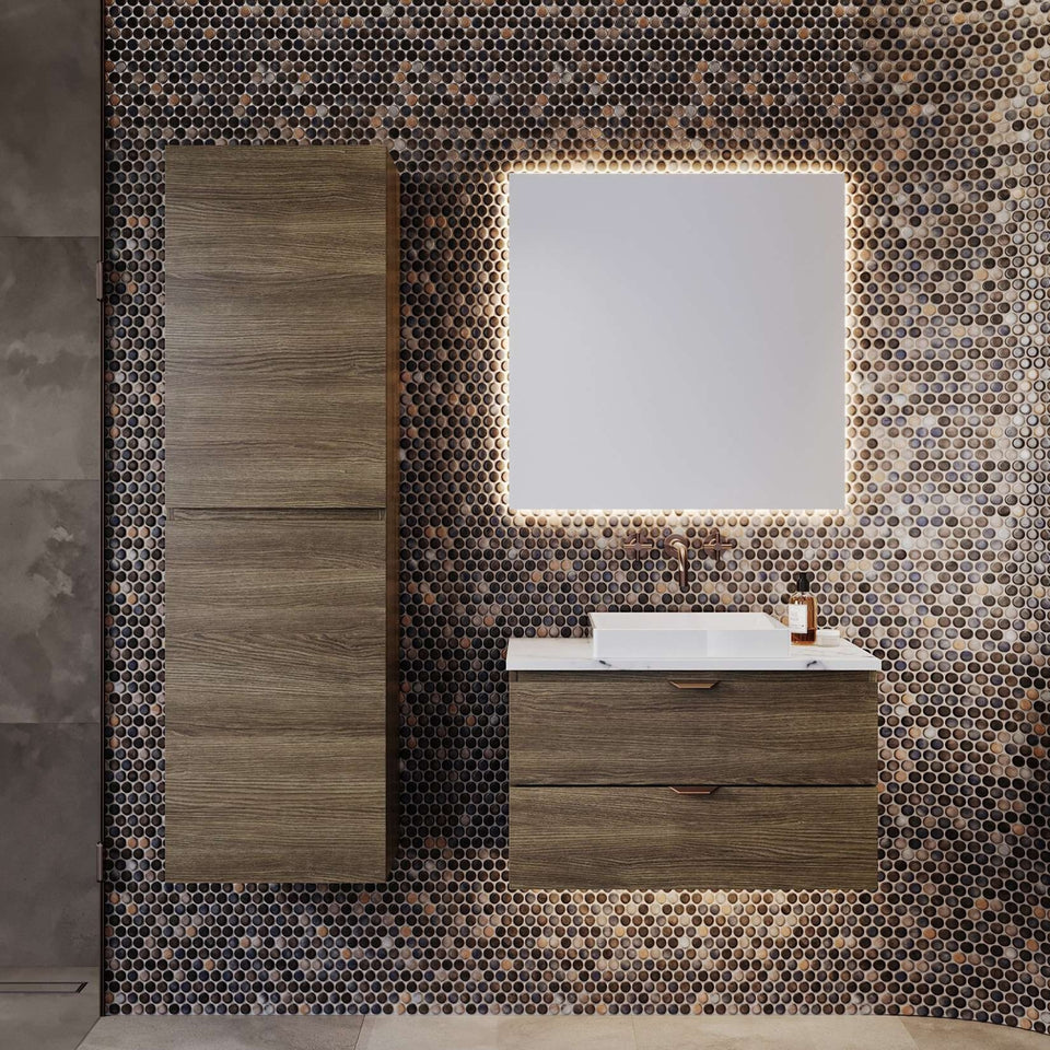 Timberline Ashton Wall Hung Vanity with Silk Surface Top & Basin