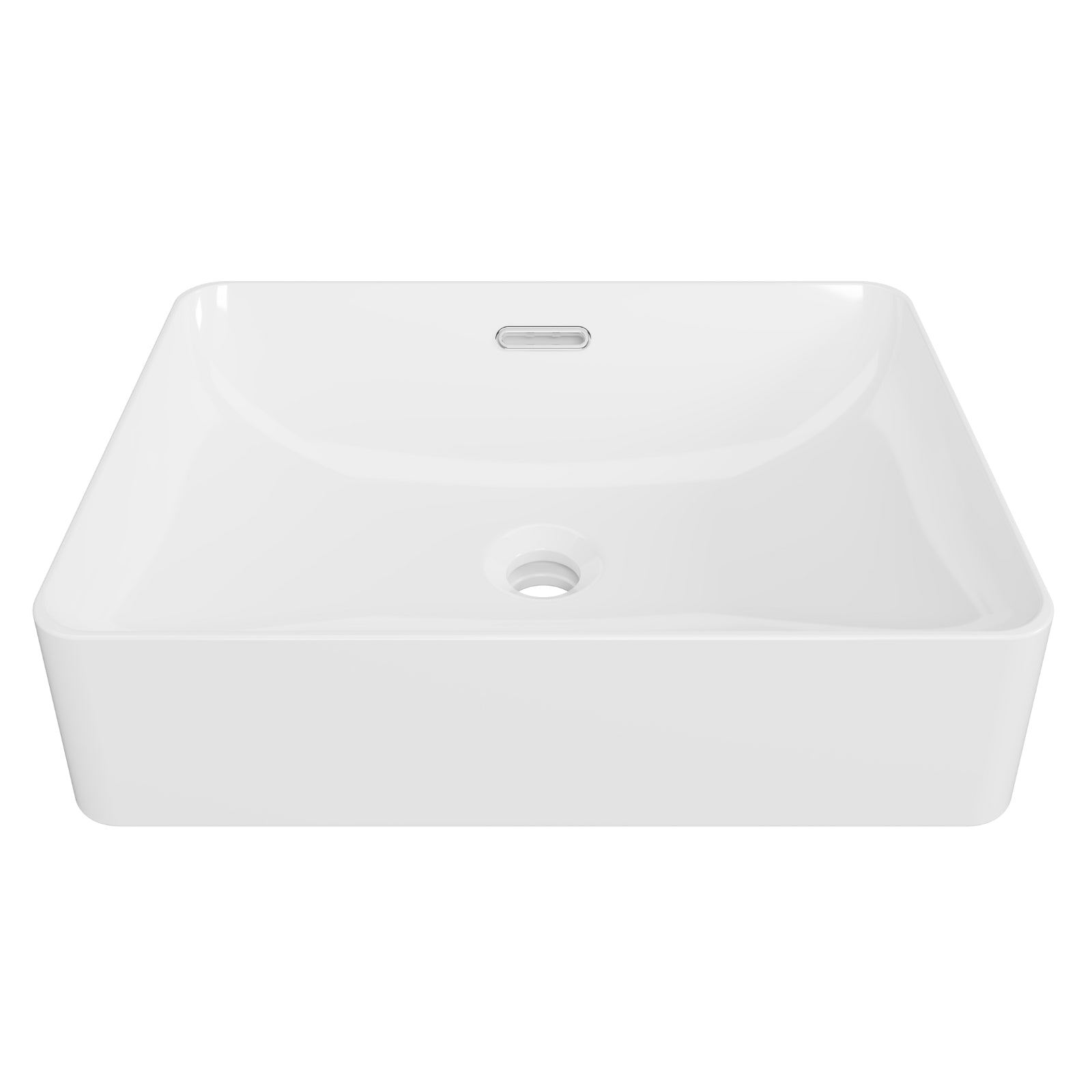 Timberline August 500mm x 360mm Rectangular Above Counter Basin - White Gloss AUG-BS-500-WG-S - The Blue Space