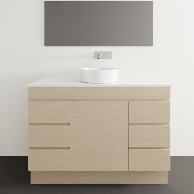 Timberline Bargo Floor Standing Vanity with Silksurface Top & Basin 1200mm Single Bowl BAR-V-1200-C-SSA-F | The Blue Space