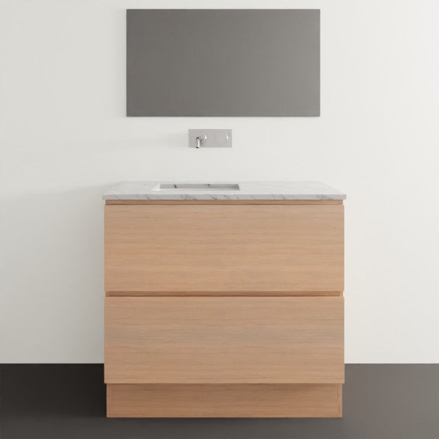 Timberline Billie Floor Standing Ensuite Vanity with SilkSurface Top and Under Counter Basin - 900mm Left Bowl BIL-V-900-L-SSU-F | The Blue Space