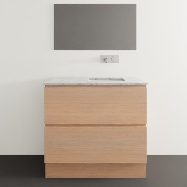 Timberline Billie Floor Standing Ensuite Vanity with SilkSurface Top and Under Counter Basin - 900mm Right Bowl BIL-V-900-R-SSU-F | The Blue Space