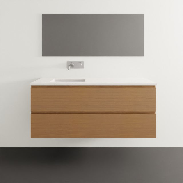 Timberline Billie Wall Hung Ensuite Vanity with SilkSurface Top and Under Counter Basin - 1200mm Left Bowl BIL-V-1200-L-SSU-W | The Blue Space