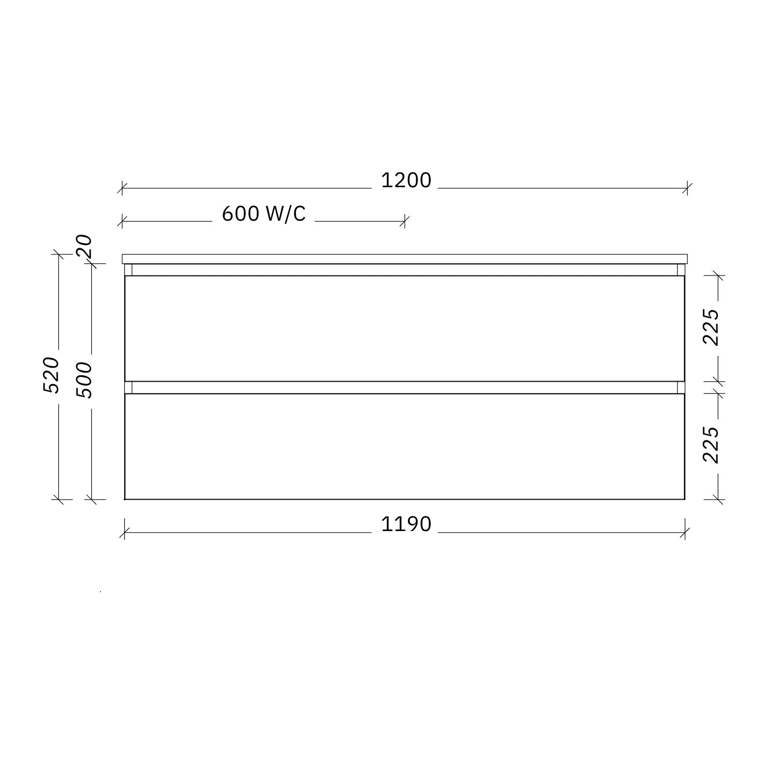 Timberline Billie Wall Hung Ensuite Vanity with SilkSurface Top and Under Counter Basin - 1200mm Centre Bowl BIL-V-1200-C-SSU-W | The Blue Space