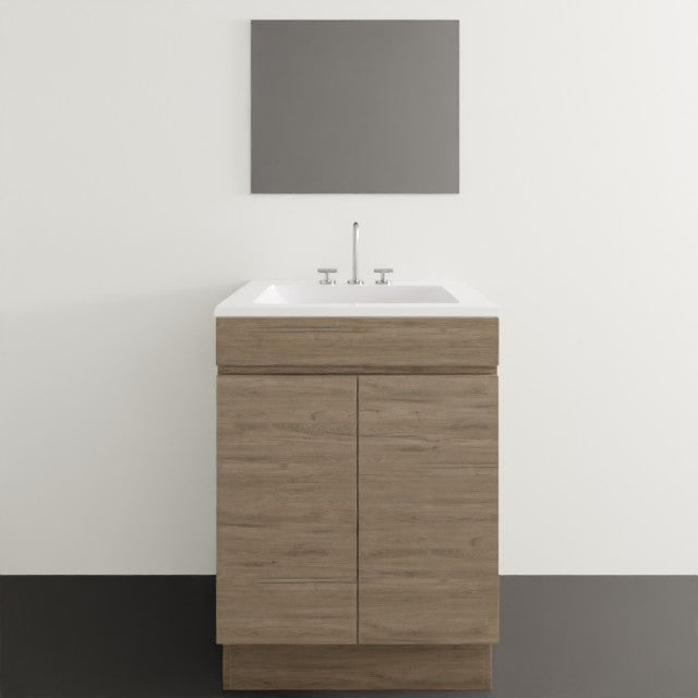 Timberline Indiana Floor Standing Vanity With Alpha Ceramic Top - 600mm Centre Basin IND-V-600-C-APH-F | The Blue Space