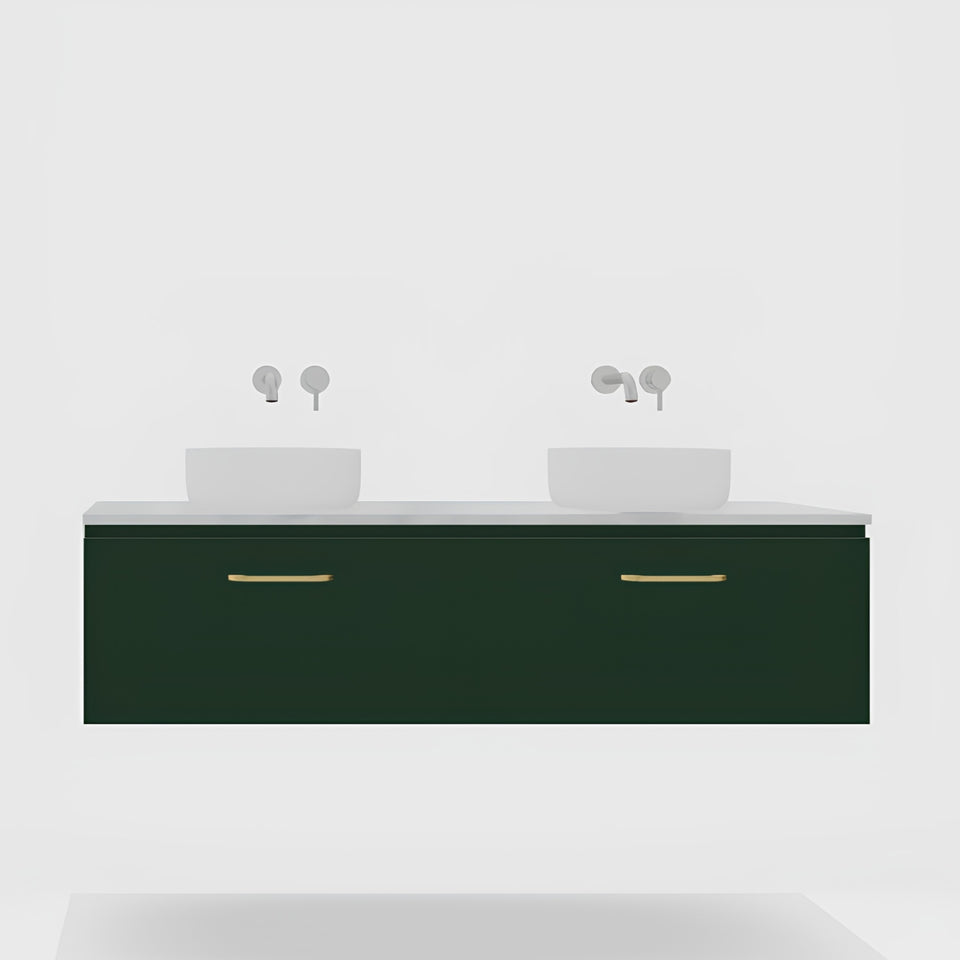 Timberline Kingsley Kent Wall Hung Vanity with SilkSurface Top and Above Counter Basin