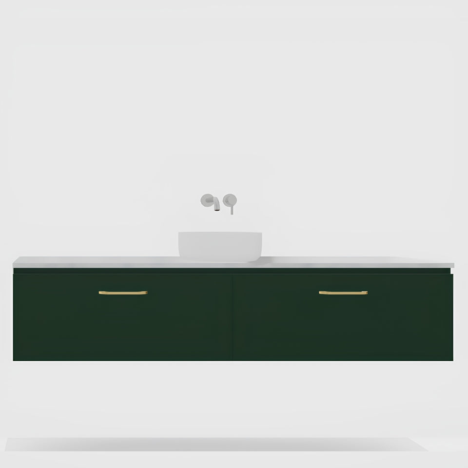 Timberline Kingsley Kent Wall Hung Vanity with SilkSurface Top and Above Counter Basin