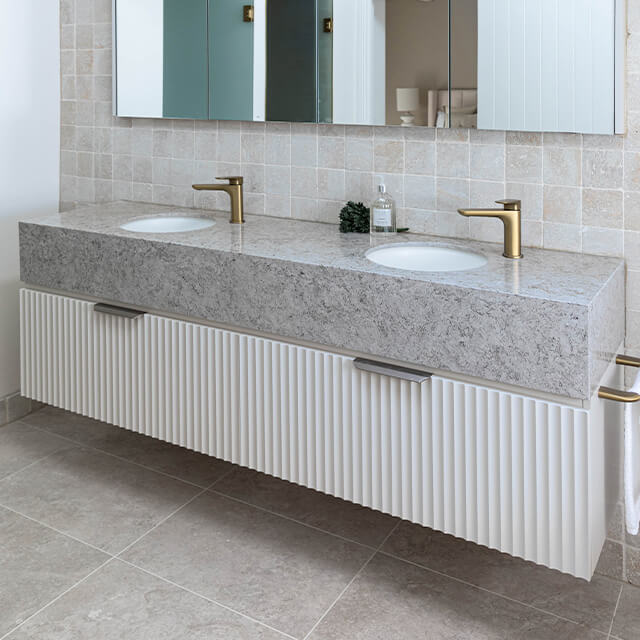 Timberline Kingsley 1500mm Double Wall Hung Vanity - in Castle Hill Australia