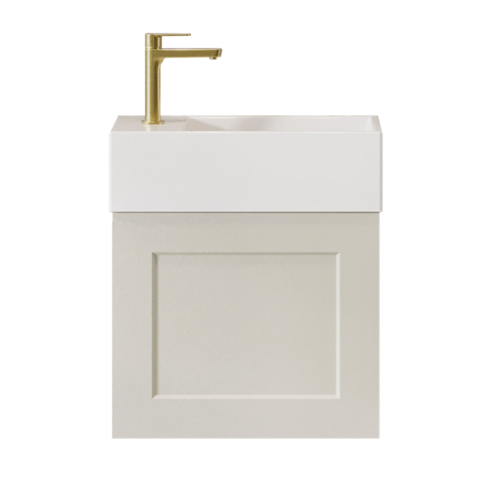 Timberline Lottie Sussex Wall Hung Vanity 480mm LOT-V-480-L-LIB-W-ROU-OPT-SHAKER-SX - The Blue Space