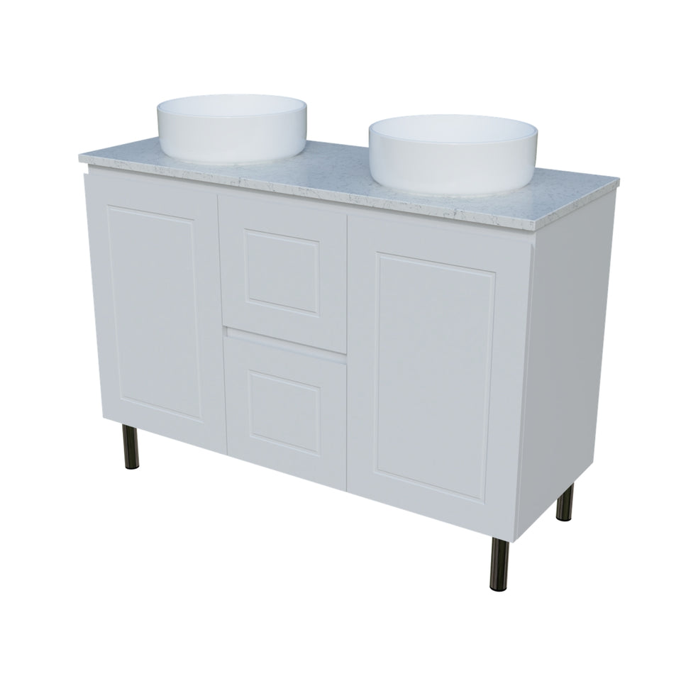 Timberline Nevada Classic On Legs Vanity with SilkSurface Top and Above Counter Basin