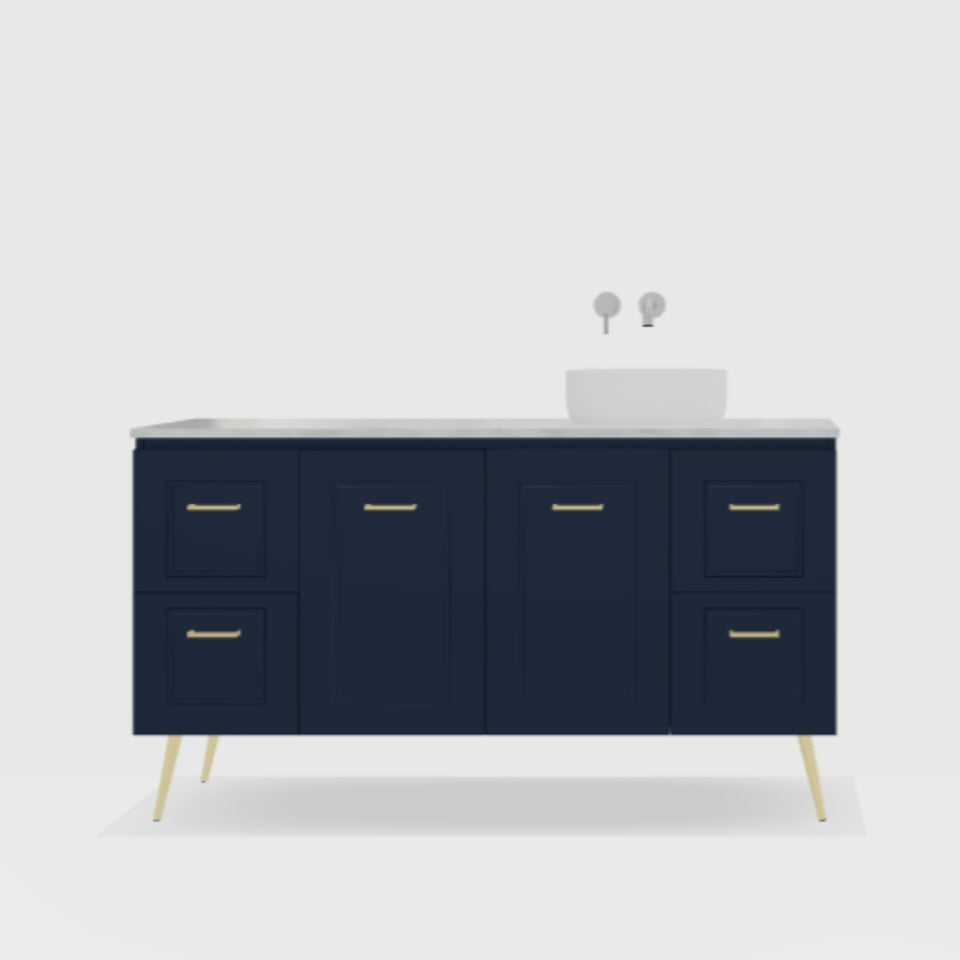 Timberline Nevada Classic On Legs Vanity with SilkSurface Top and Above Counter Basin