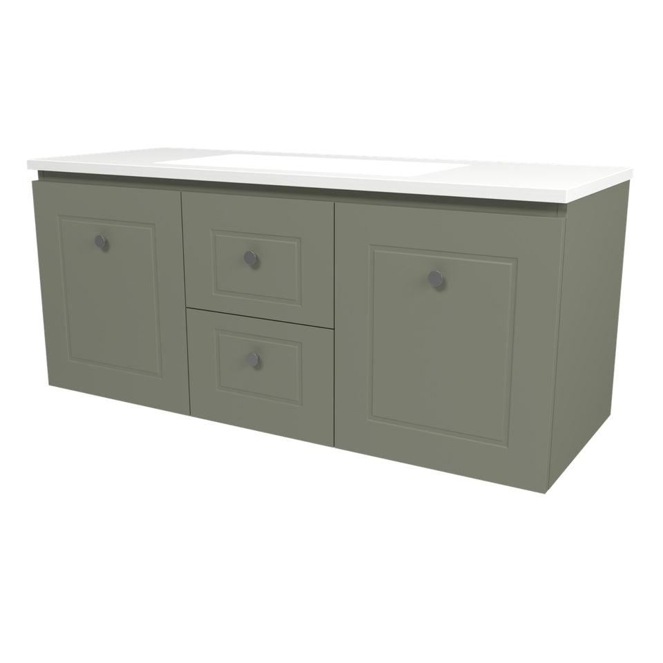 Timberline Nevada Classic Wall Hung Vanity with Vogue Mineral Composite Top