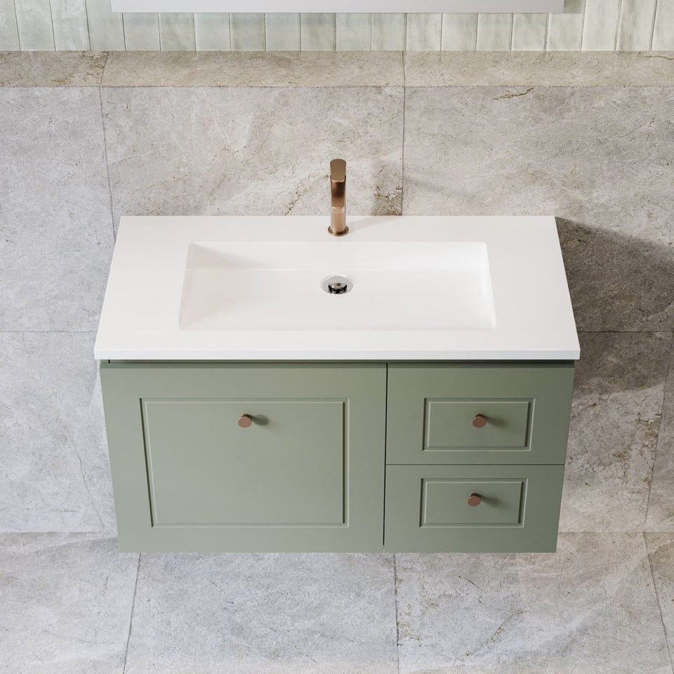 Timberline Nevada Classic Wall Hung Vanity with Vogue Mineral Composite Top