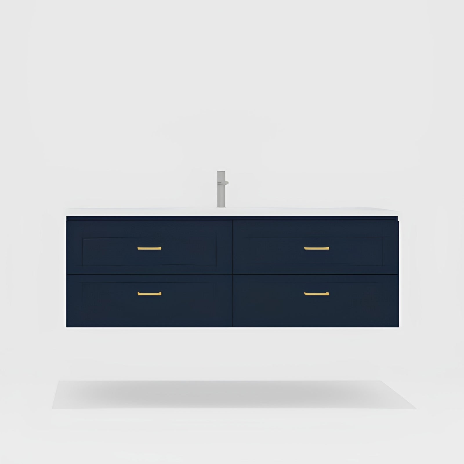 Variant Timberline Nevada Plus Classic Wall Hung Vanity with Stadium Mineral Composite Top NVPC-V-1500-C-STD-W - The Blue Space