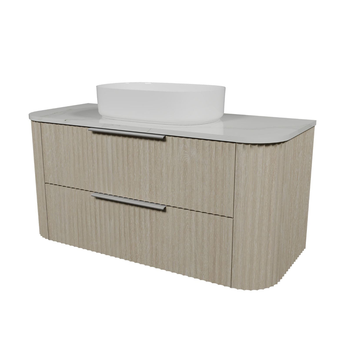 Timberline Socoa Apollo Wall Hung Vanity with Above Counter Basin 1200mm Centre Bowl SOC-V-1200-C-SSA-W-AP - The Blue Space