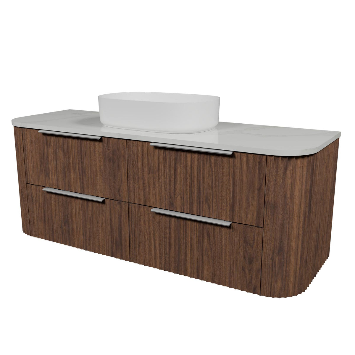 Timberline Socoa Apollo Wall Hung Vanity with Above Counter Basin 1500mm Centre Bowl SOC-V-1500-C-SSA-W-AP - The Blue Space