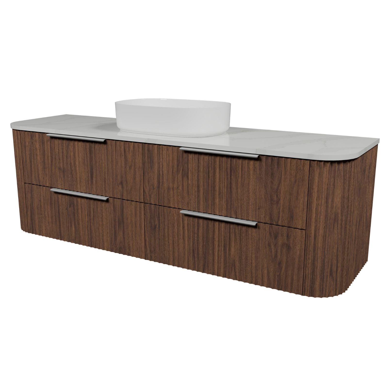 Timberline Socoa Apollo Wall Hung Vanity with Above Counter Basin 1800mm Centre Bowl SOC-V-1800-C-SSA-W-AP - The Blue Space