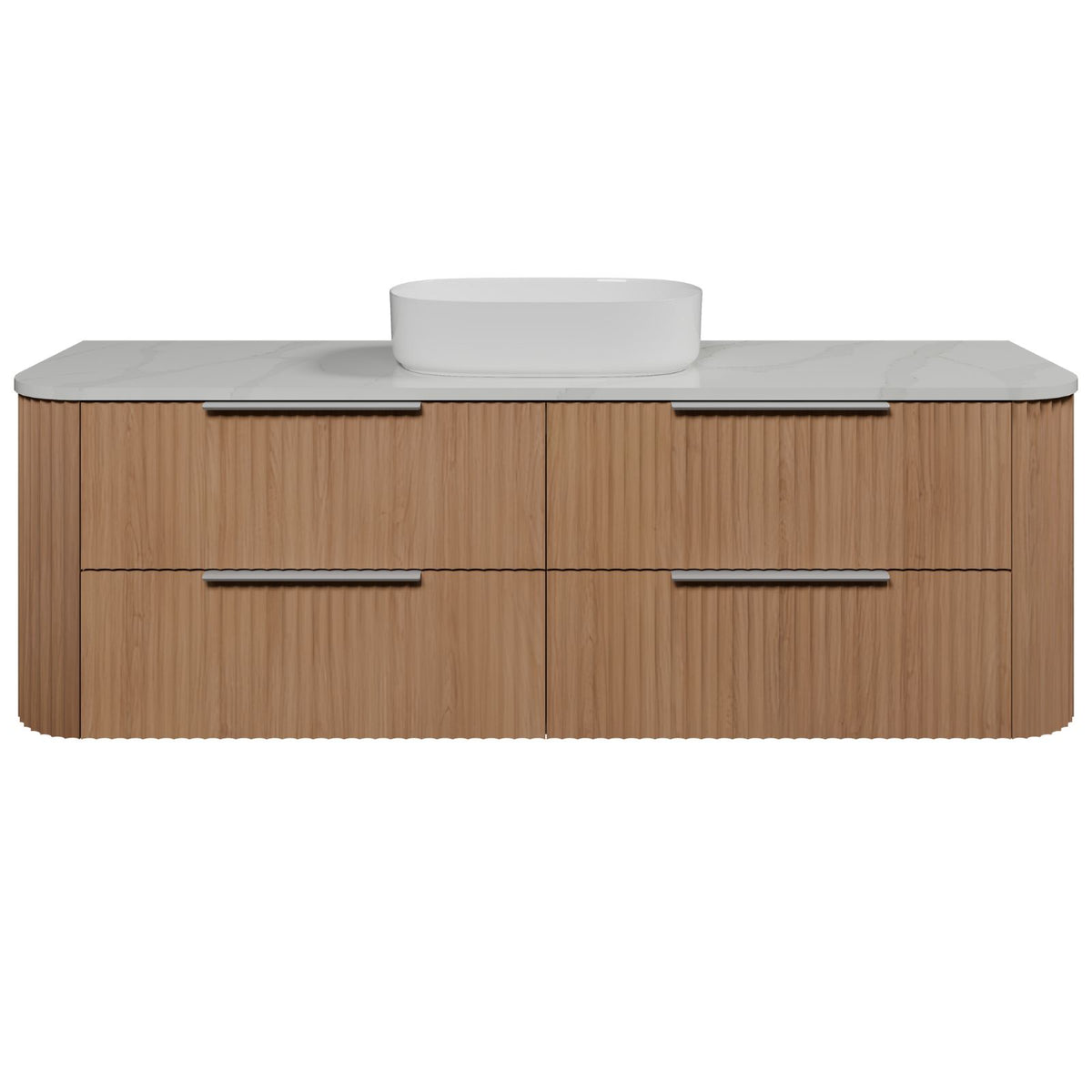 Timberline Socoa Apollo Wall Hung Vanity with Above Counter Basin 1800mm Centre Bowl SOC-V-1800-C-SSA-W-AP - The Blue Space