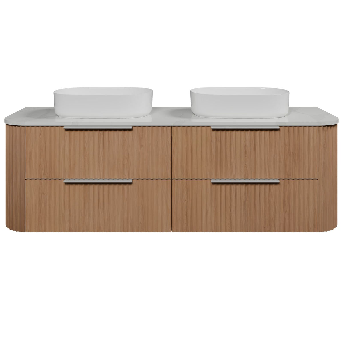 Timberline Socoa Apollo Wall Hung Vanity with Above Counter Basin 1800mm Double Bowl SOC-V-1800-D-SSA-W-AP - The Blue Space