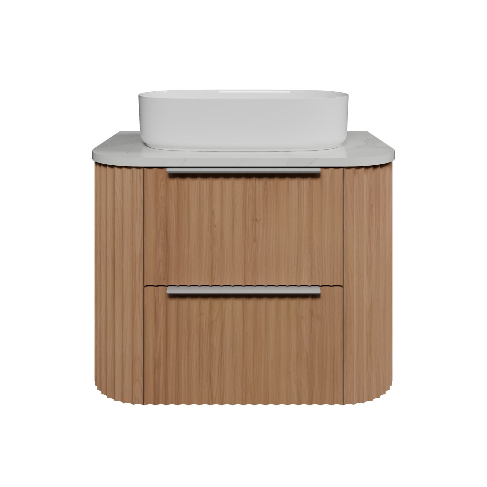 Timberline Socoa Apollo Wall Hung Vanity with Above Counter Basin 750mm Centre Bowl SOC-V-750-C-SSA-W-AP - The Blue Space