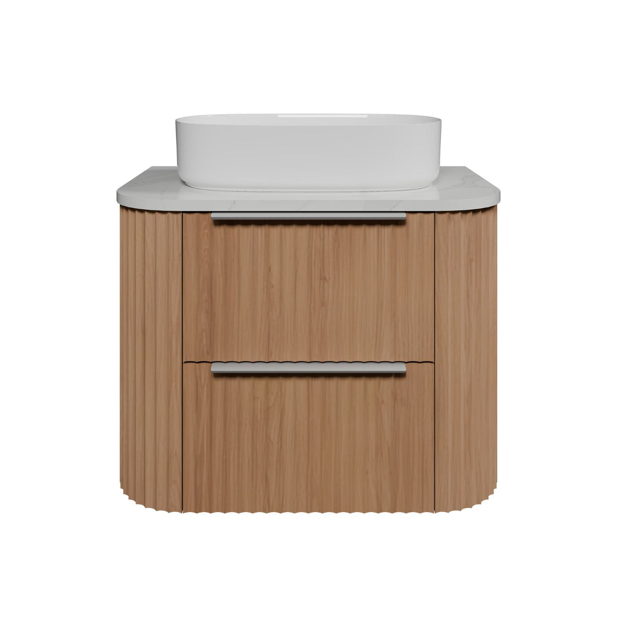 Timberline Socoa Apollo Wall Hung Vanity with Above Counter Basin 750mm Centre Bowl SOC-V-750-C-SSA-W-AP - The Blue Space