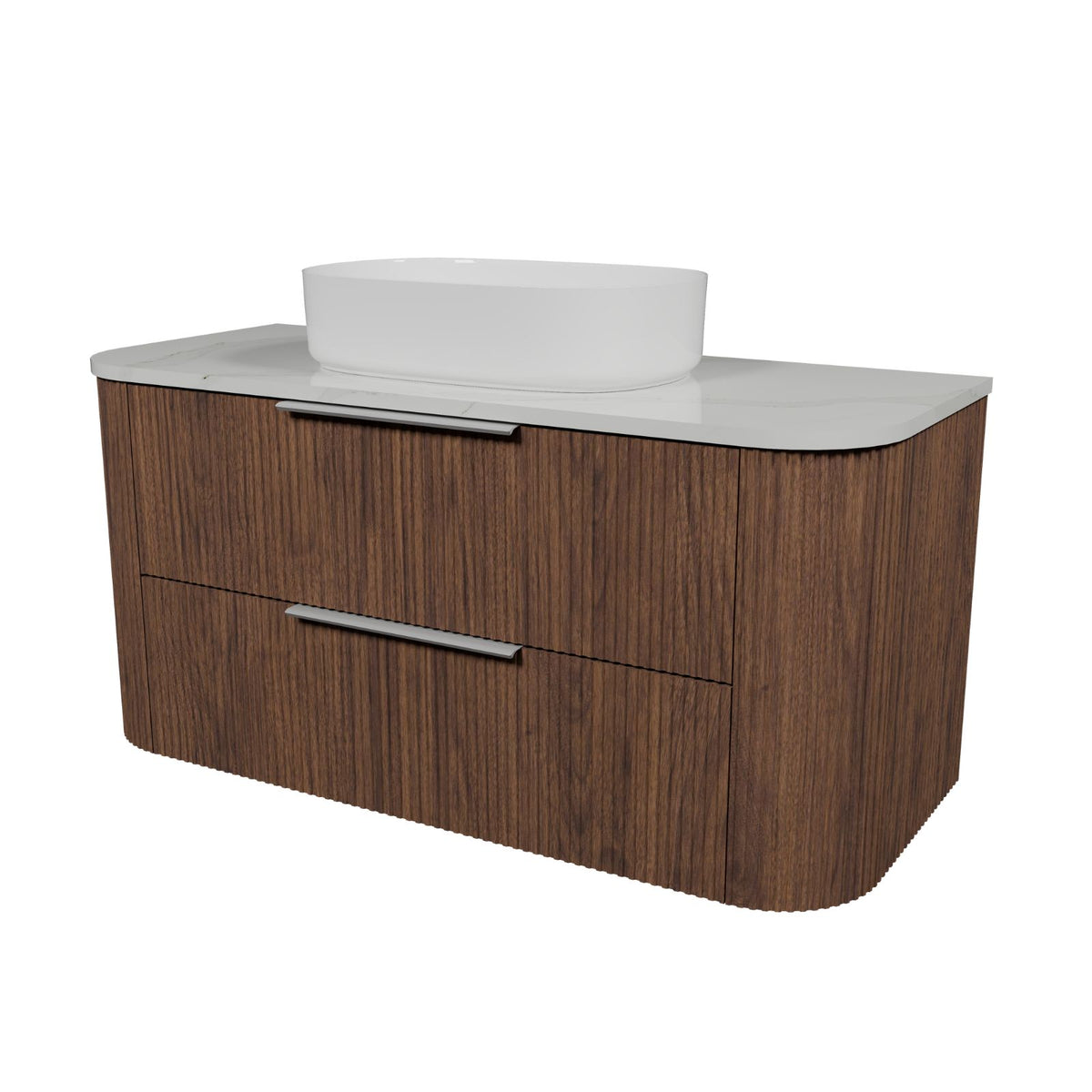 Timberline Socoa Dockland Wall Hung Vanity with Above Counter Basin 1200mm Centre Bowl SOC-V-1200-C-SSA-W-DL - The Blue Space