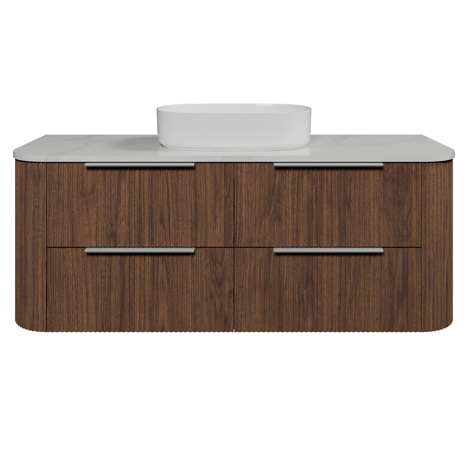 Timberline Socoa Dockland Wall Hung Vanity with Above Counter Basin 1500mm Centre Bowl SOC-V-1500-C-SSA-W-DL - The Blue Space
