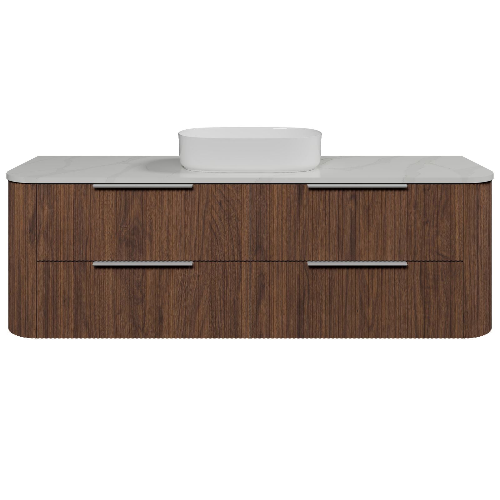 Timberline Socoa Dockland Wall Hung Vanity with Above Counter Basin 1800mm Centre Bowl SOC-V-1800-C-SSA-W-DL - The Blue Space