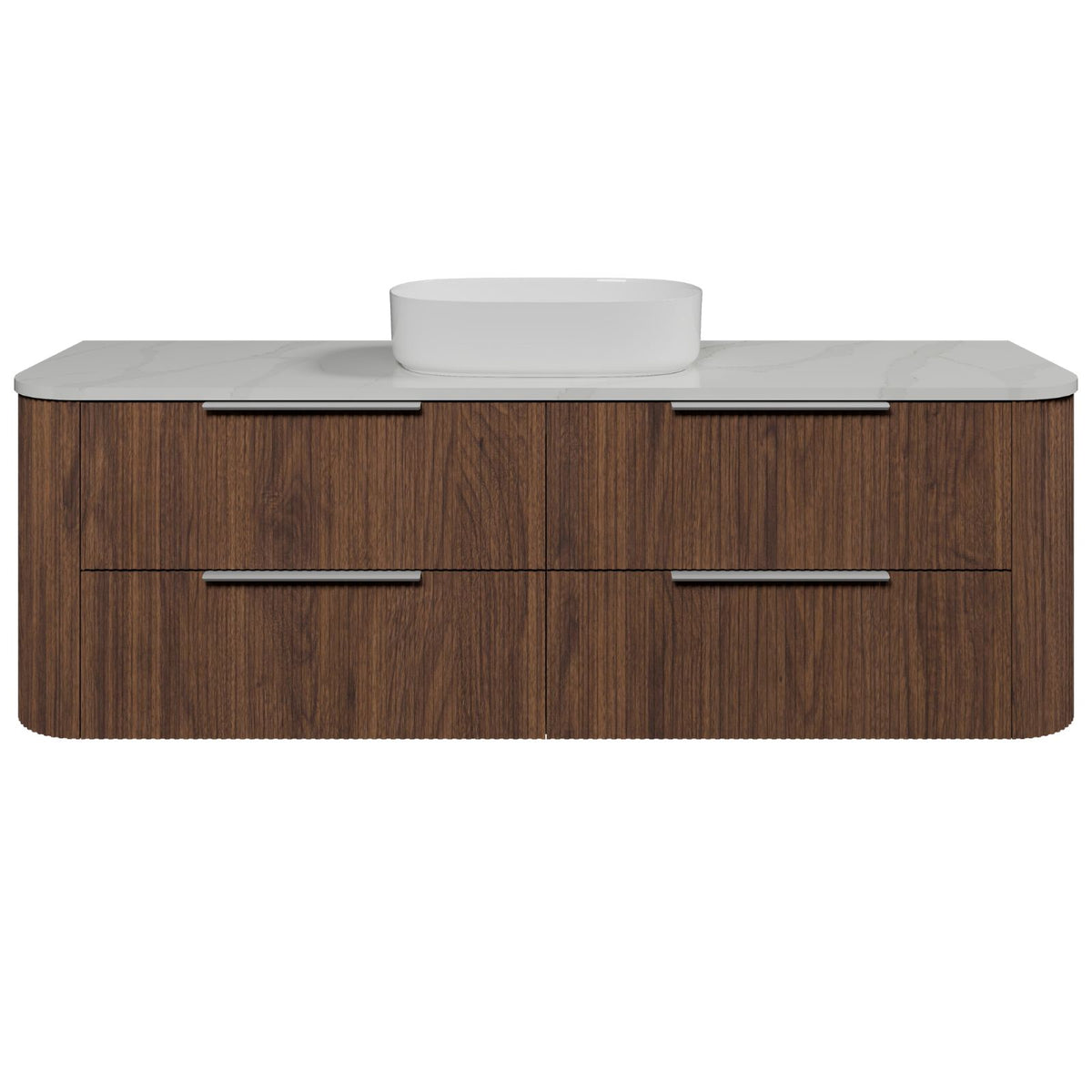 Timberline Socoa Dockland Wall Hung Vanity with Above Counter Basin 1800mm Centre Bowl SOC-V-1800-C-SSA-W-DL - The Blue Space
