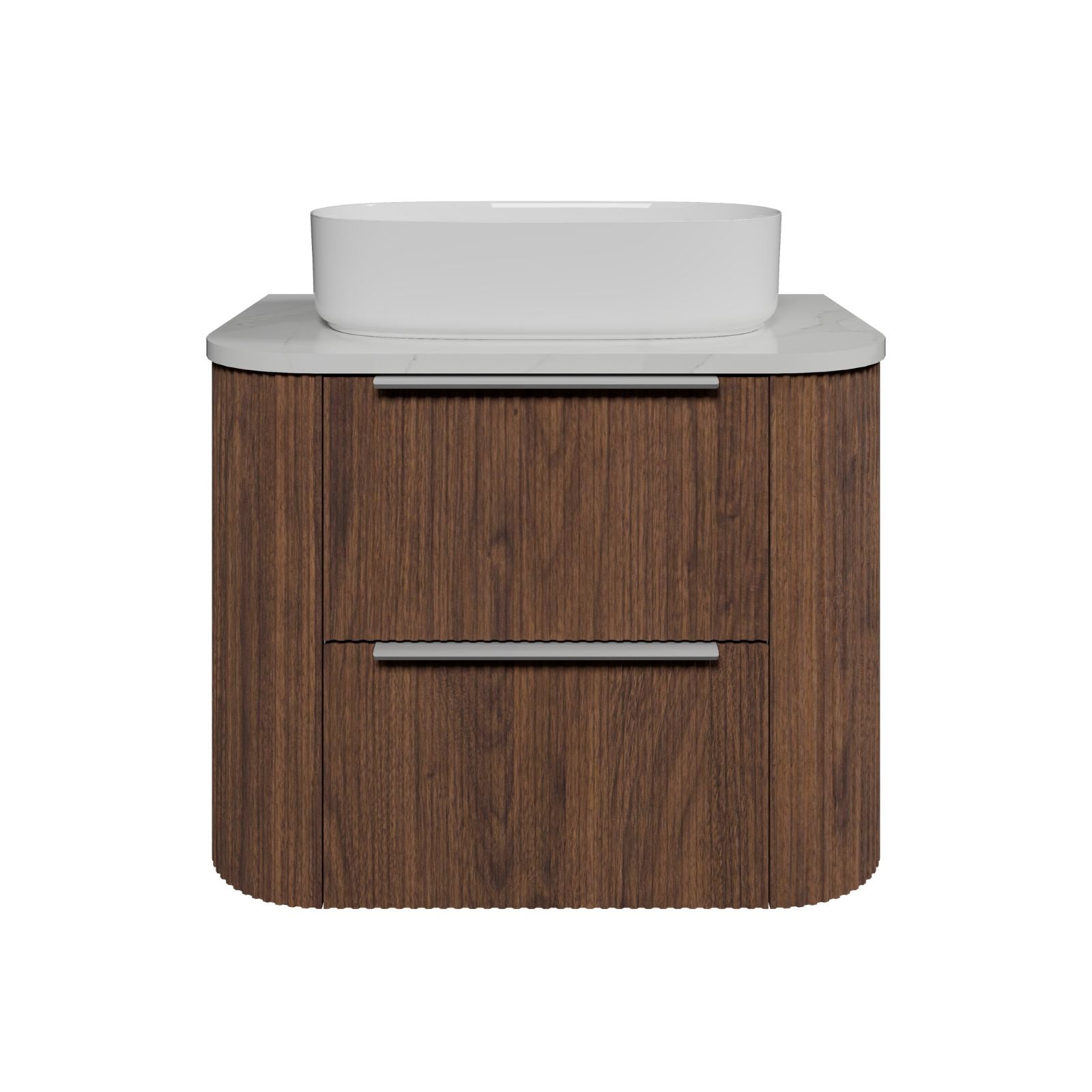 Timberline Socoa Dockland Wall Hung Vanity with Above Counter Basin 750mm Centre Bowl SOC-V-750-C-SSA-W-DL - The Blue Space