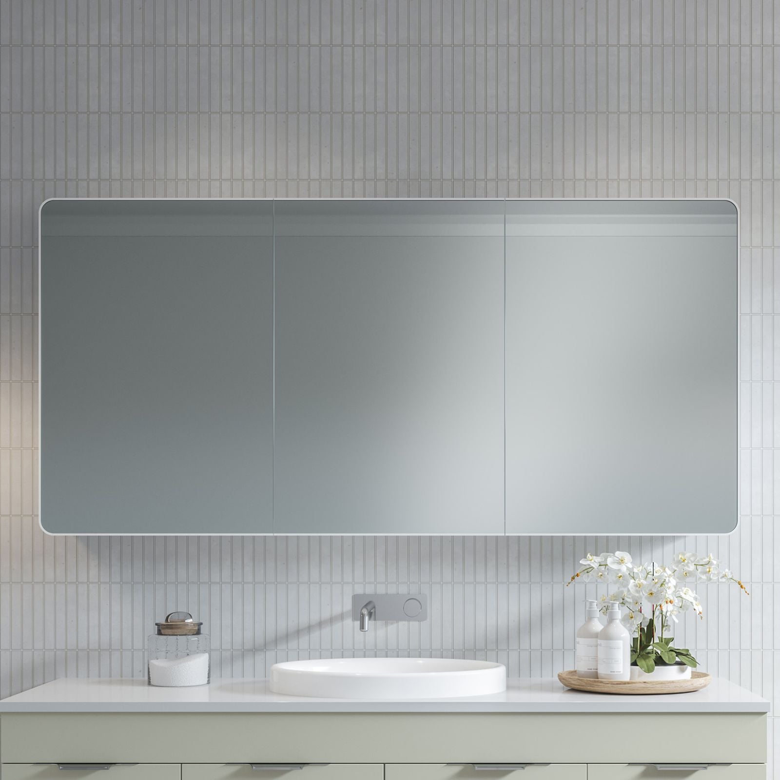 Timberline Sutherland House Shaving Cabinet SHC-SC-1500-3-G - The Blue Space