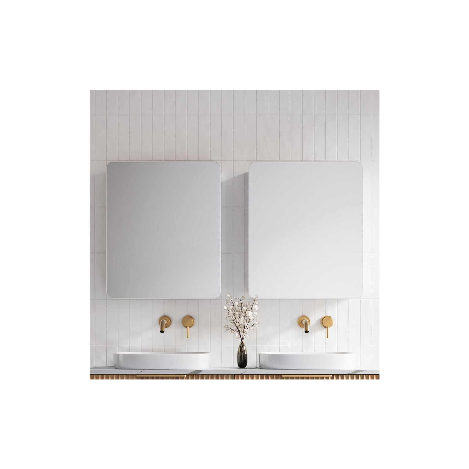 Timberline Jazz Arch Shaving Cabinet JZA-SC-600-S-G - The Blue Space