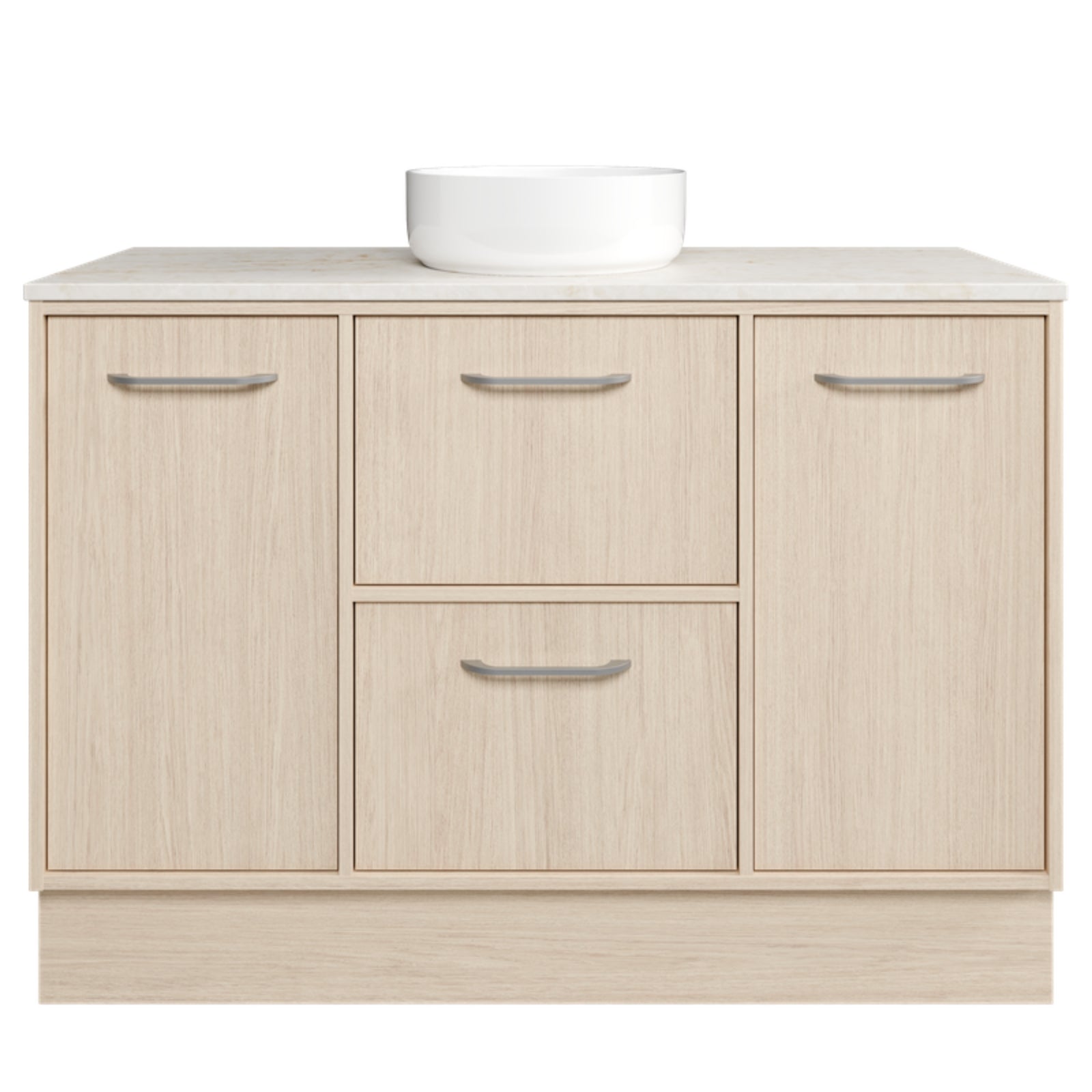 Timberline Takano Floor Standing Vanity with SilkSurface Top and Above Counter Basin TAK-V-1200-C-SSA-F-The Blue Space