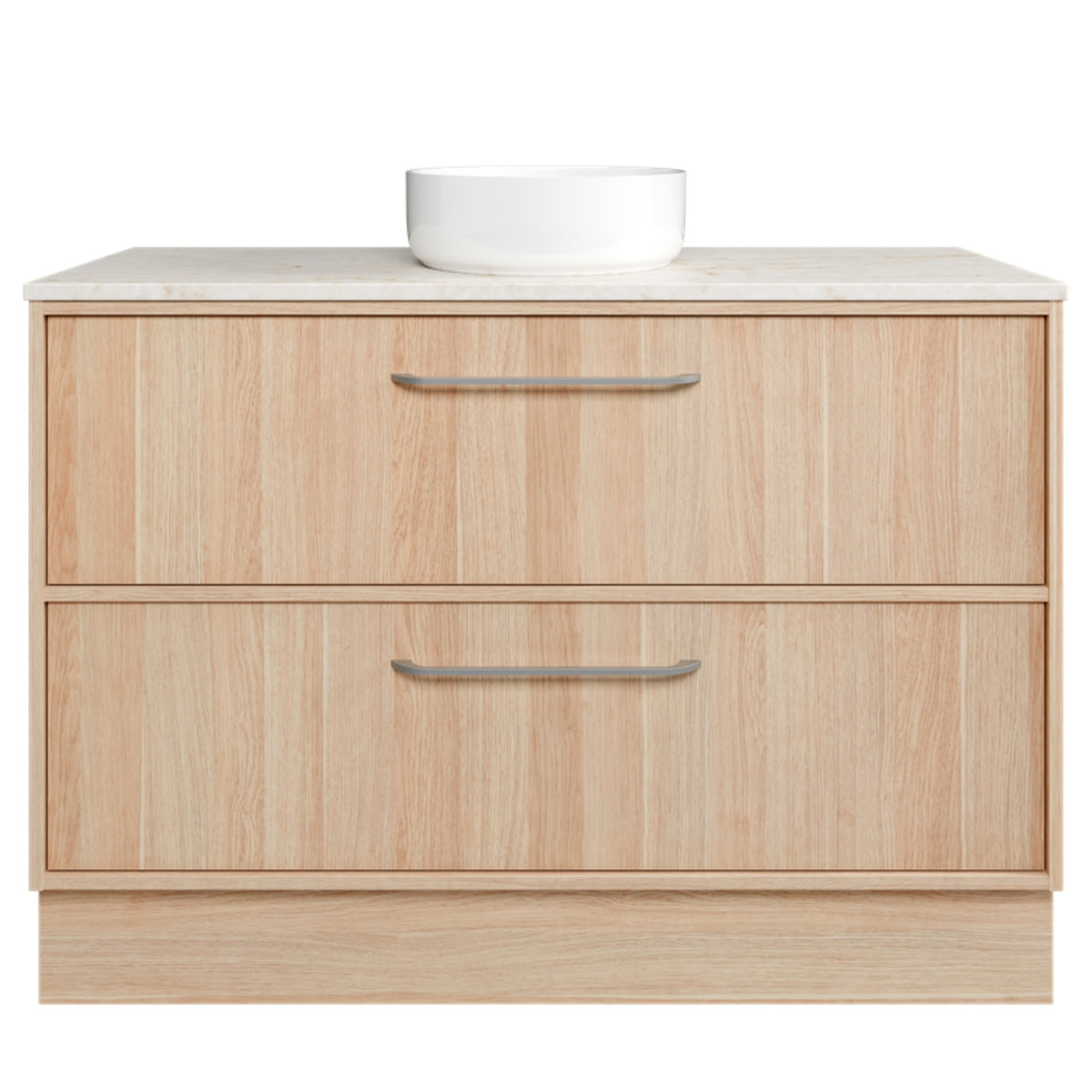 Timberline Taro Floor Standing Vanity with SilkSurface Top and Above Counter Basin TAR-V-1500-L-SSA-F-The Blue Space