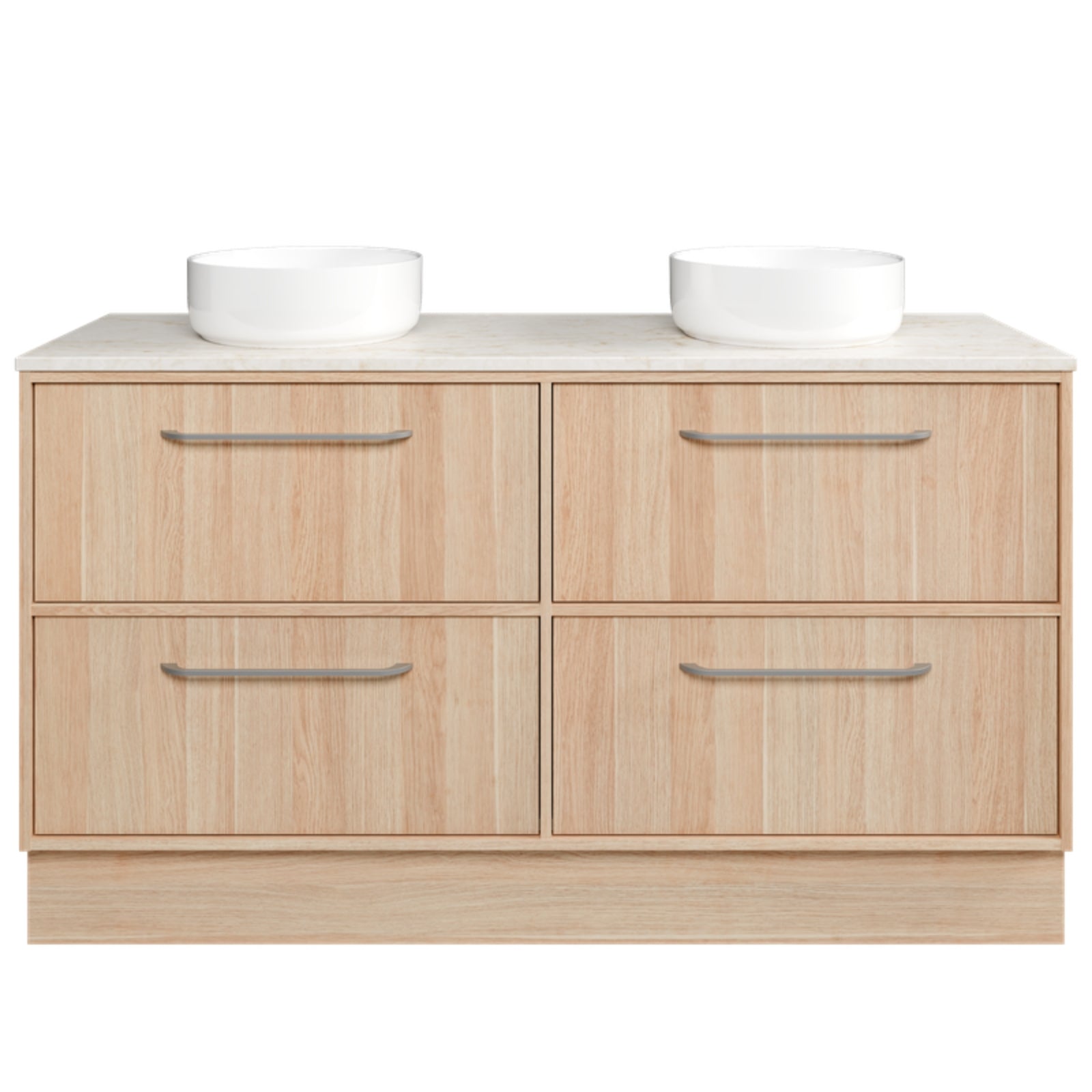 Timberline Taro Floor Standing Vanity with SilkSurface Top and Above Counter Basin TAR-V-1800-L-SSA-F-The Blue Space