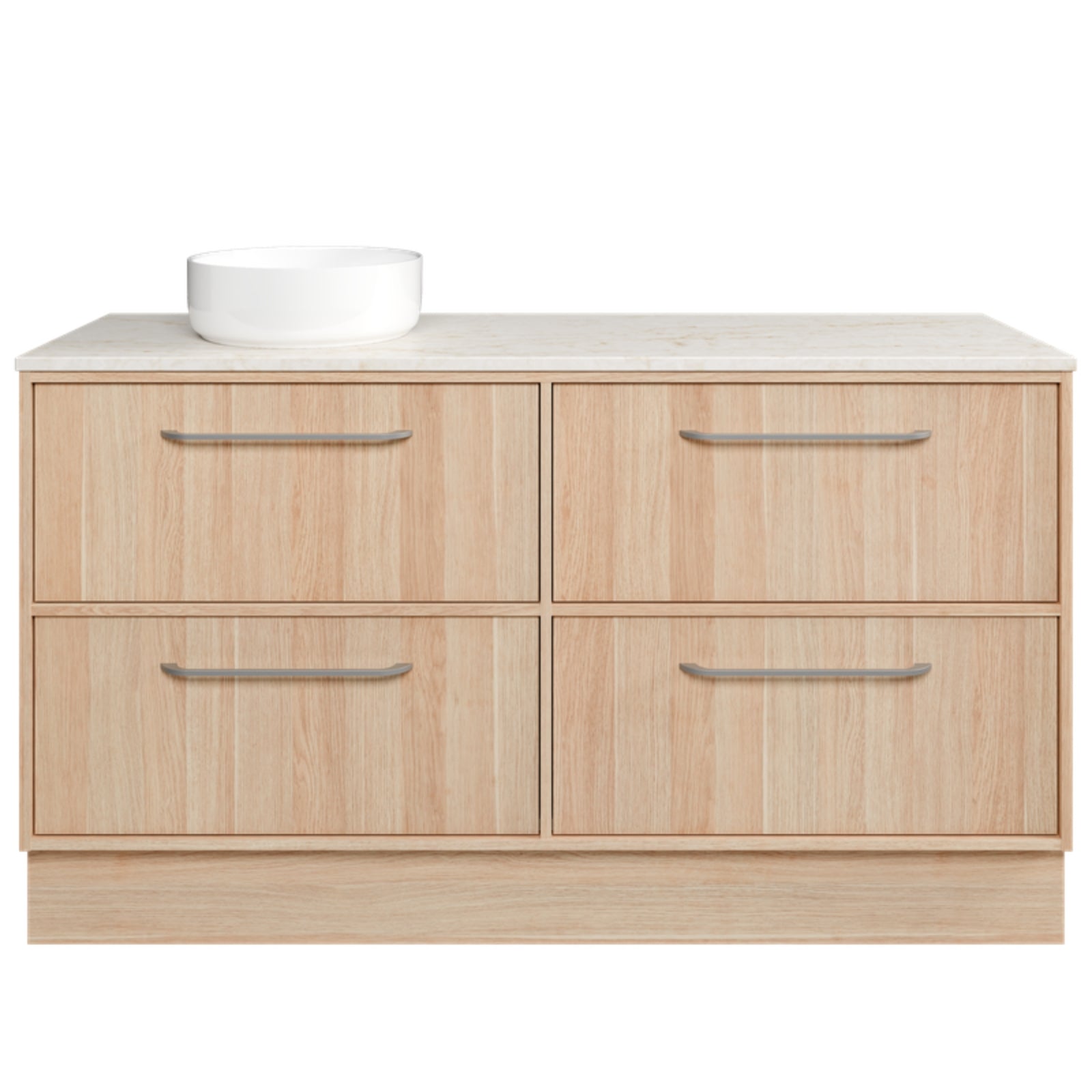 Timberline Taro Floor Standing Vanity with SilkSurface Top and Above Counter Basin TAR-V-1500-R-SSA-F-The Blue Space